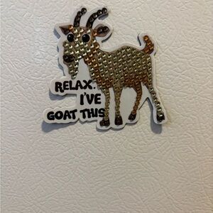 Gold and Brown Goat Magnet